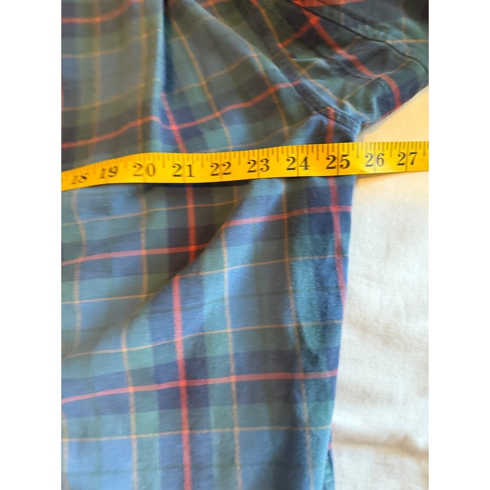 Duluth Trading Co Mens XL Blue Red Plaid Cotton Long Sleeve Button Down Shirt - Picture 5 of 8